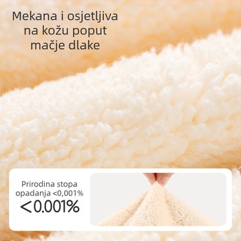Dječji kupaonski ručnik – novorođenče, koralni flis, 100–120 g, šivanje rubova, Joyncleon/Jingqi