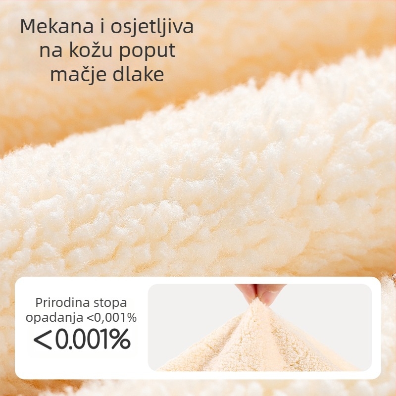 Dječji kupaonski ručnik – novorođenče, koralni flis, 100–120 g, šivanje rubova, Joyncleon/Jingqi