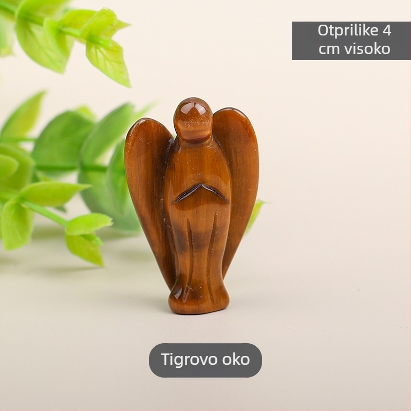 Anđeoska kristalna ukrasa – Prirodni kristal, Geometrijski oblik, Moderni minimalistički stil, Kod 1687, Kartonsko pakiranje
