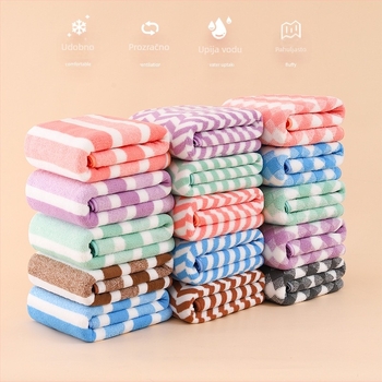Set ručnika od koralnog flisa, upijajući ručnici za lice i za kupaonicu, 35×75 cm