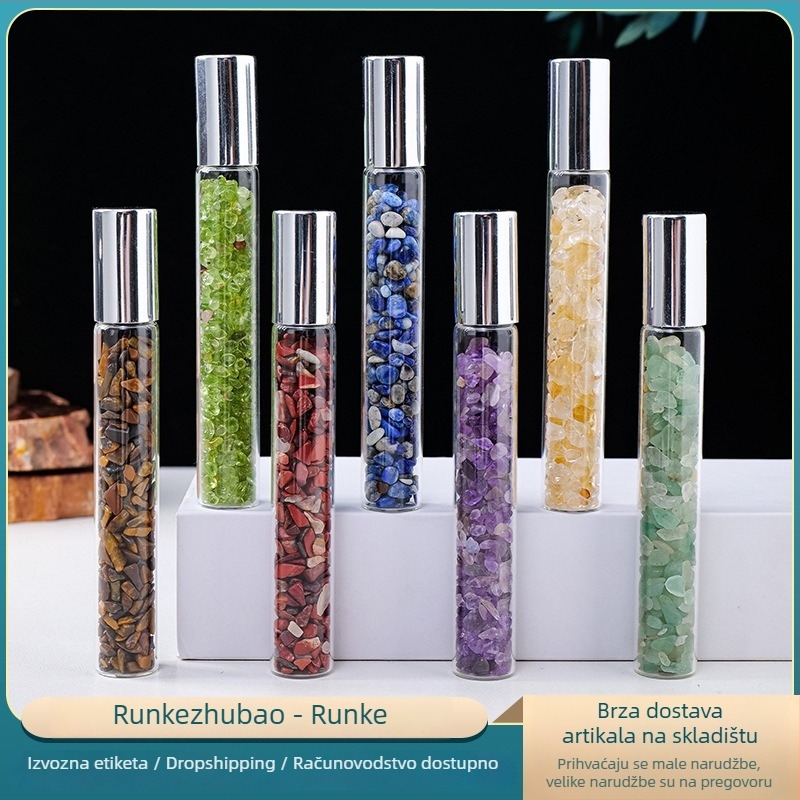 Kristalna bočica za parfem, marka Runke jewelry, kategorija: Crystal rough stone, pakiranje: PP vrećica, pojedinačno pakirano, stil: moderni minimalistički