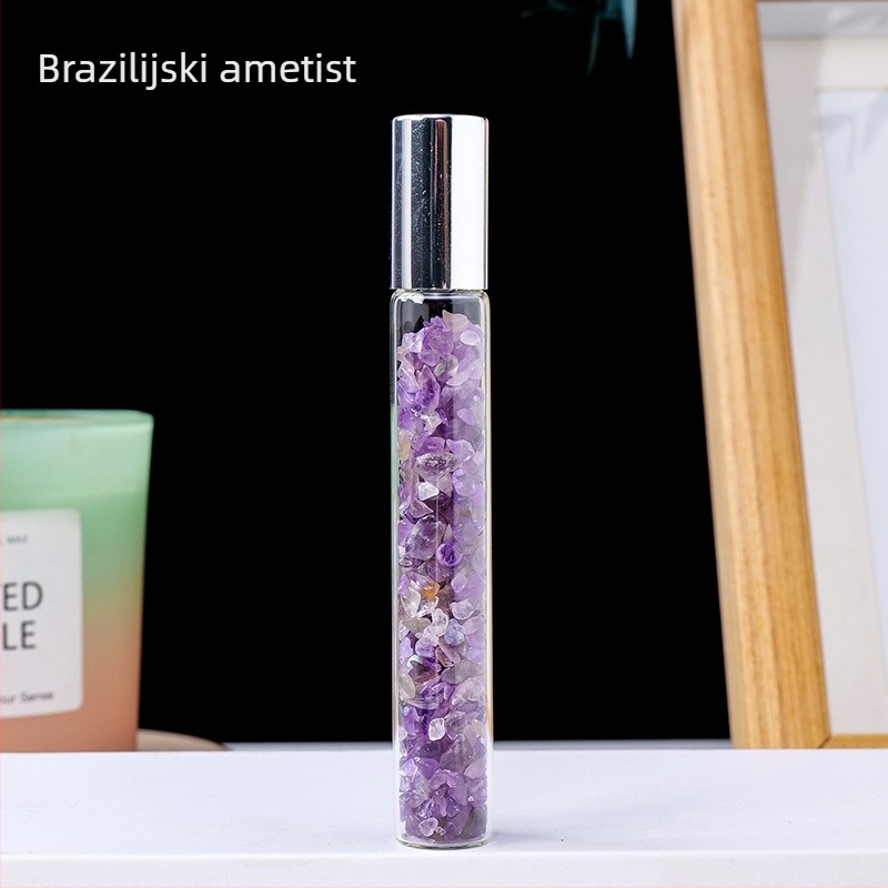 Kristalna bočica za parfem, marka Runke jewelry, kategorija: Crystal rough stone, pakiranje: PP vrećica, pojedinačno pakirano, stil: moderni minimalistički