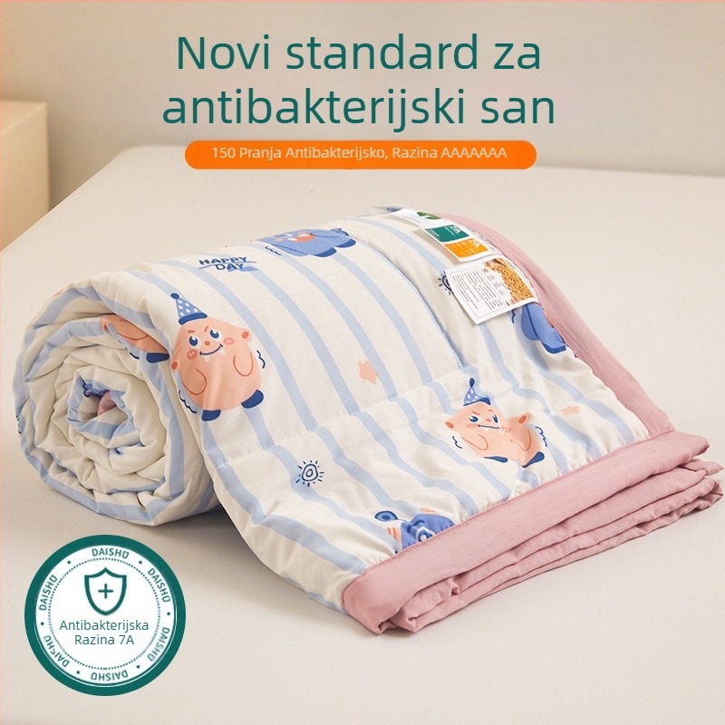 Jielia 7A ljetna pamučna deka za pranje, materijal: pamuk, punilo: poliester, otisak s reaktivnom bojom i bojom, stil: mali svježi