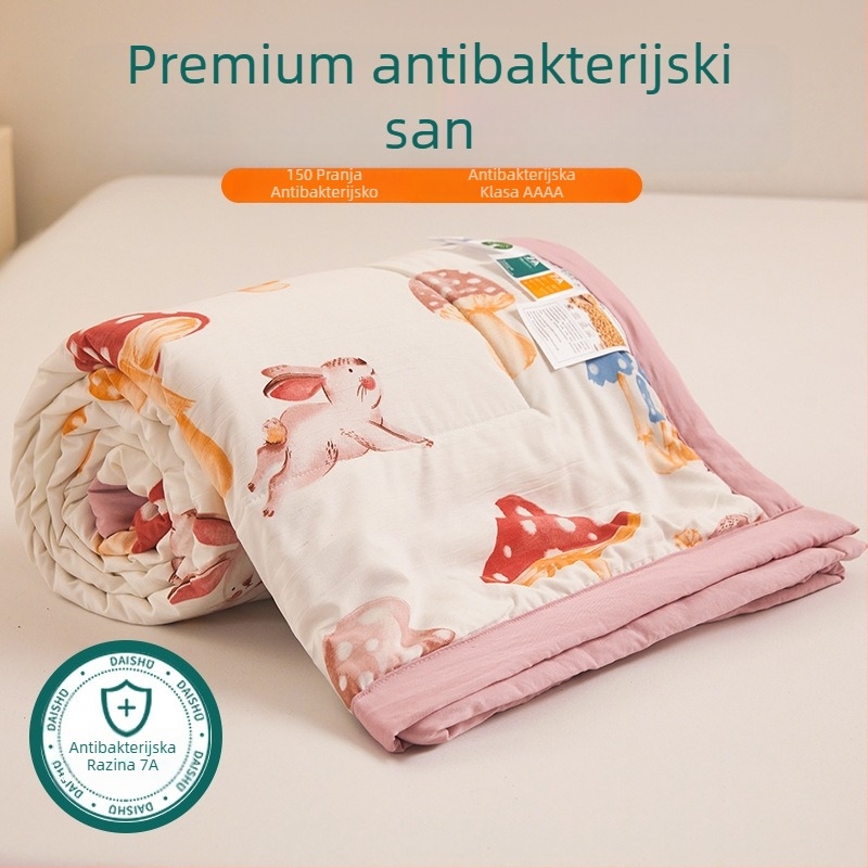 Jielia 7A ljetna pamučna deka za pranje, materijal: pamuk, punilo: poliester, otisak s reaktivnom bojom i bojom, stil: mali svježi