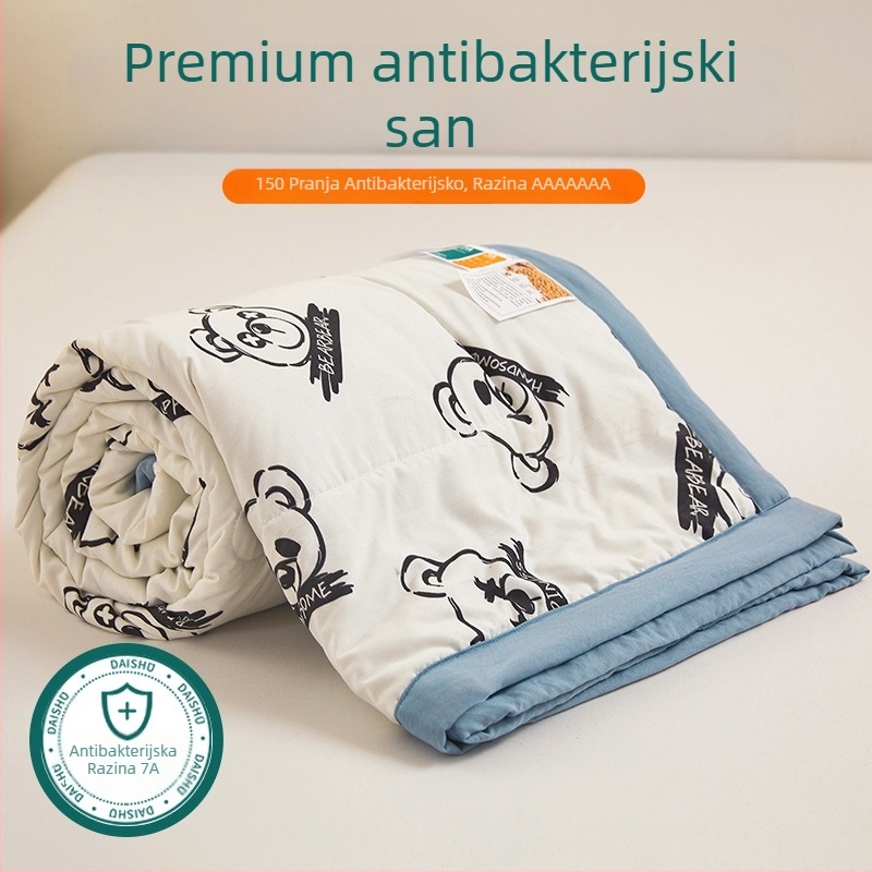 Jielia 7A ljetna pamučna deka za pranje, materijal: pamuk, punilo: poliester, otisak s reaktivnom bojom i bojom, stil: mali svježi