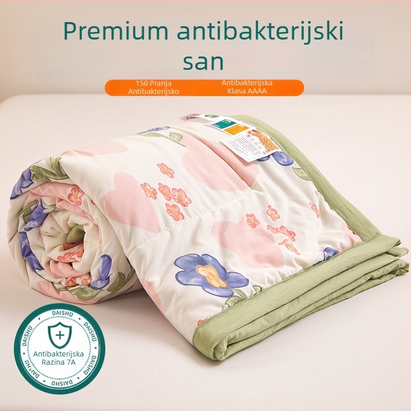 Jielia 7A ljetna pamučna deka za pranje, materijal: pamuk, punilo: poliester, otisak s reaktivnom bojom i bojom, stil: mali svježi