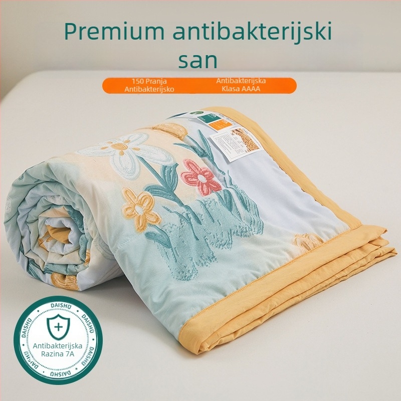 Jielia 7A ljetna pamučna deka za pranje, materijal: pamuk, punilo: poliester, otisak s reaktivnom bojom i bojom, stil: mali svježi