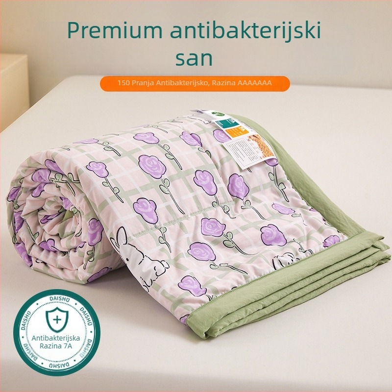 Jielia 7A ljetna pamučna deka za pranje, materijal: pamuk, punilo: poliester, otisak s reaktivnom bojom i bojom, stil: mali svježi