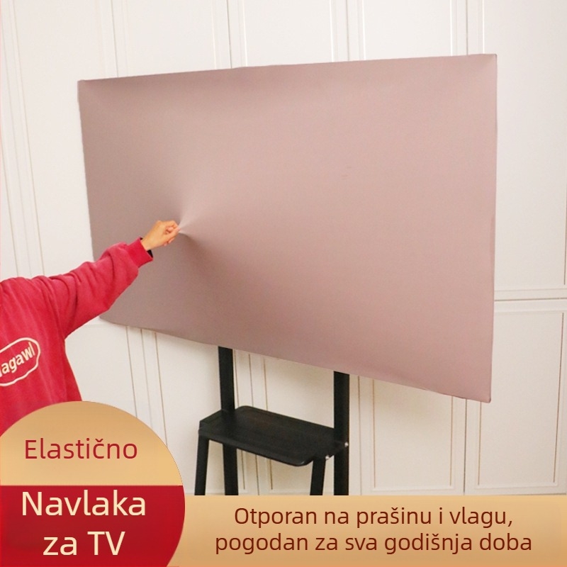 Elastični pokrov za TV za velike zaslone, jednobojan, zidni montiranje, cjeloviti zaštitni pokrov prašine za nastavni zaslon