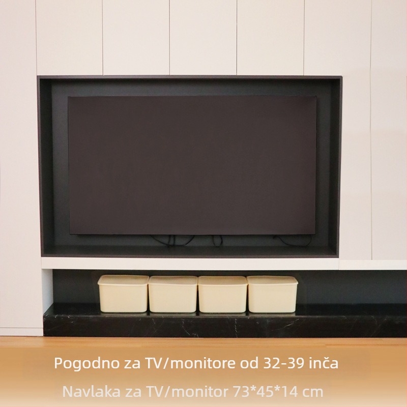 Elastični pokrov za TV za velike zaslone, jednobojan, zidni montiranje, cjeloviti zaštitni pokrov prašine za nastavni zaslon