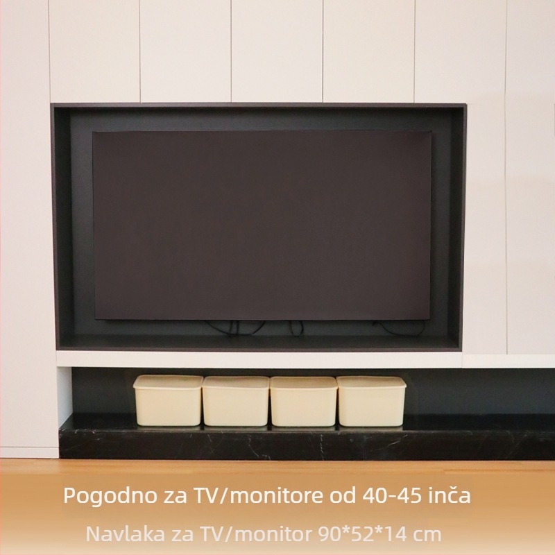 Elastični pokrov za TV za velike zaslone, jednobojan, zidni montiranje, cjeloviti zaštitni pokrov prašine za nastavni zaslon