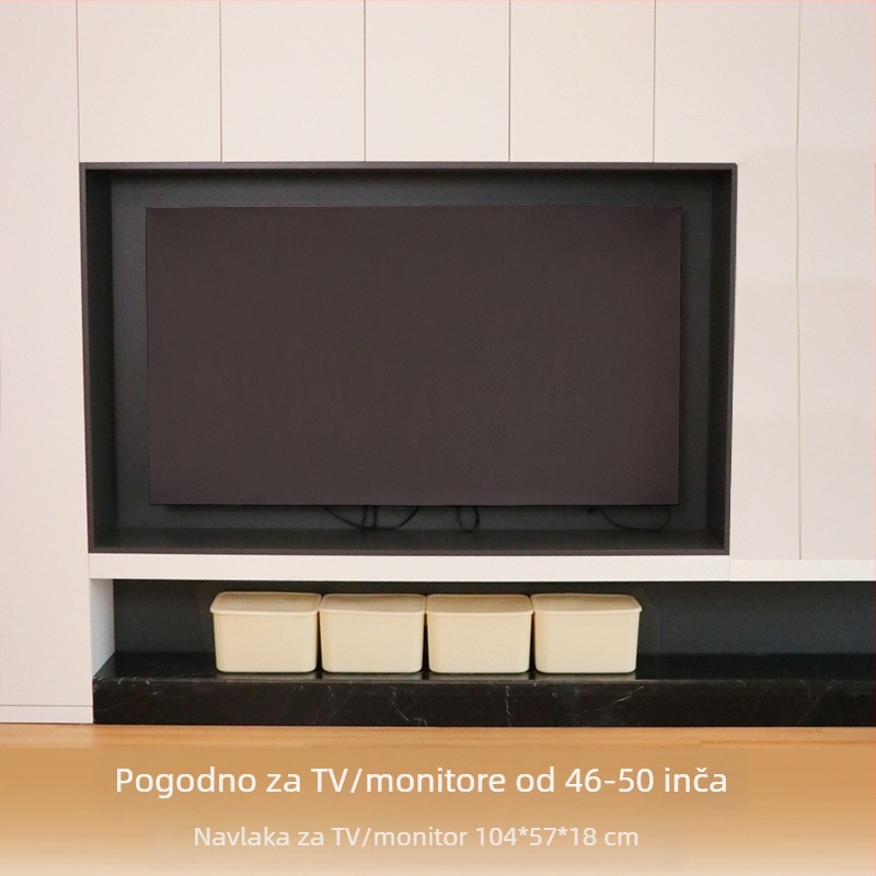 Elastični pokrov za TV za velike zaslone, jednobojan, zidni montiranje, cjeloviti zaštitni pokrov prašine za nastavni zaslon