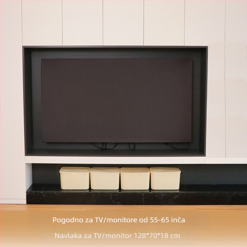 Elastični pokrov za TV za velike zaslone, jednobojan, zidni montiranje, cjeloviti zaštitni pokrov prašine za nastavni zaslon