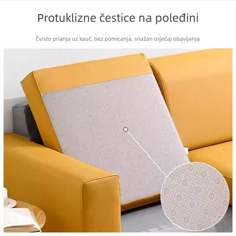Navlaka za kauč s kompletnim prekrivanjem od tehničke tkanine, otporna na ogrebotine mačaka, ne privlači dlake, vodootporna i protuklizna, pogodna za sve sezone, zaštitna navlaka za jastuke
