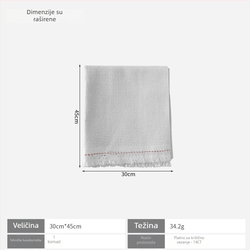 Platno za križno šivanje 11ct laneno platno, jednostavan stil