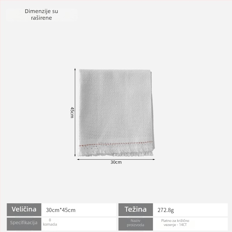 Platno za križno šivanje 11ct laneno platno, jednostavan stil