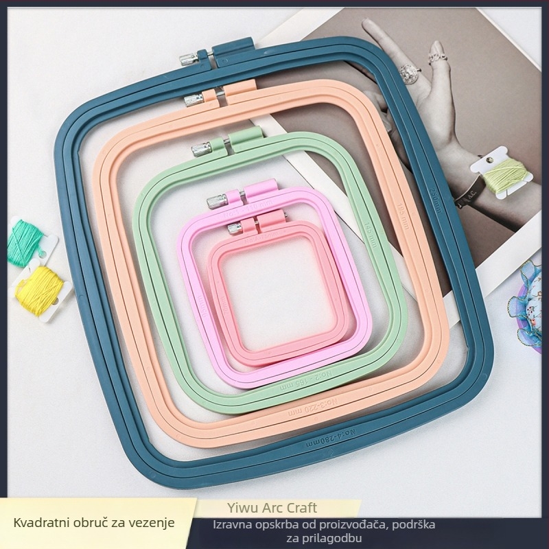 Set za križno izvezivanje s ABS plastičnim okvirom, platno 11CT, motiv likovi, DIY šivanje