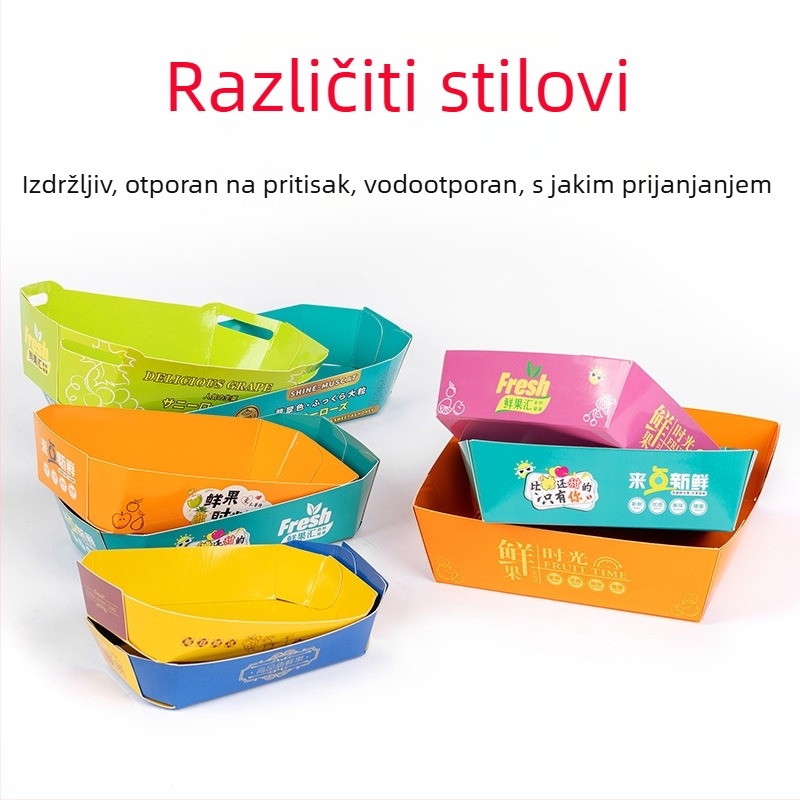 Papirnati pladanj za voće za vitrine, svjež i sladak stil, lansiranje zima 2024
