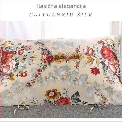 Jastučnica od svile, otisnuta, glatka i mekana, za njegu kose
