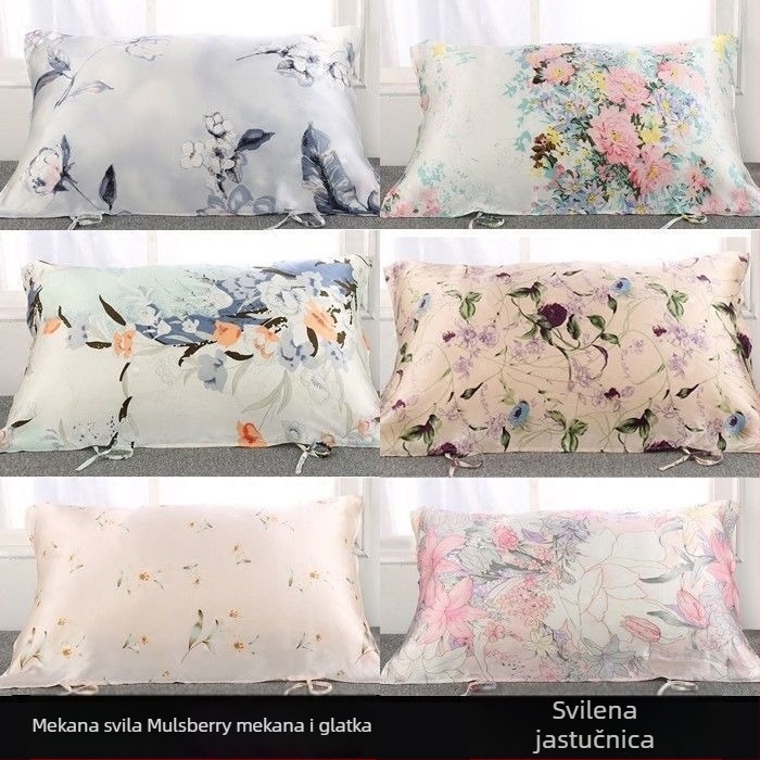 Jastučnica od svile, otisnuta, glatka i mekana, za njegu kose