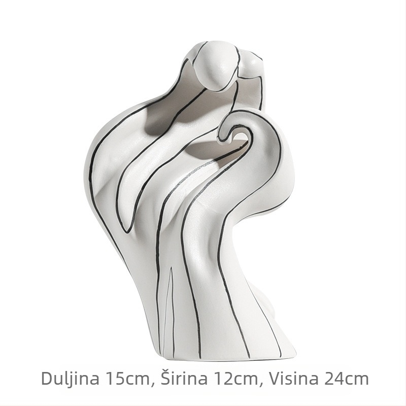 Keramički dekorativni ukras za dom, porcelan, geometrijski dizajn, moderni minimalistički stil, marka Clear Day