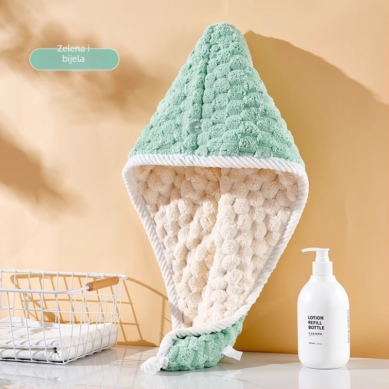 Šešir za sušenje kose za djecu, dvostruki sloj, debeo, visoka apsorpcija, brzo sušenje