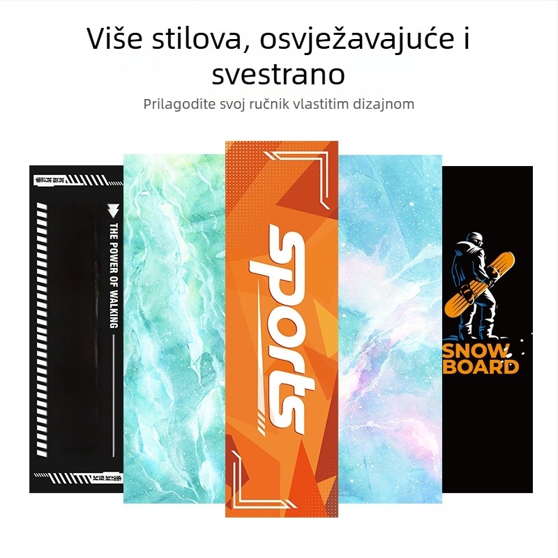 Sportski ručnik od mikrovlakana, 110 g, apsorpcija znoja 0–5 s, brzo sušenje, moguć tisak logotipa