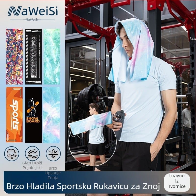 Navis mikrovlaknasti sportski ručnik – ispisano logo, konstrukcija od 21 vlakana, jednovlaknena konstrukcija, brzo sušenje, težina 180–250 g, apsorpcija 5–10 s