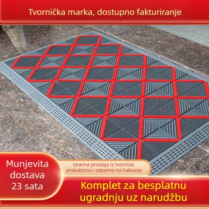 3-u-1 protuklizni vanjski tepih za hotel, uklanja blato i prašinu, modulna podna pločica