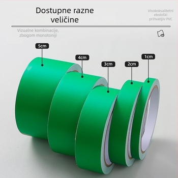 Crvena PVC sigurnosna traka za staklo – samoljepljiva dekorativna naljepnica za zid, završna traka, minimalistički stil