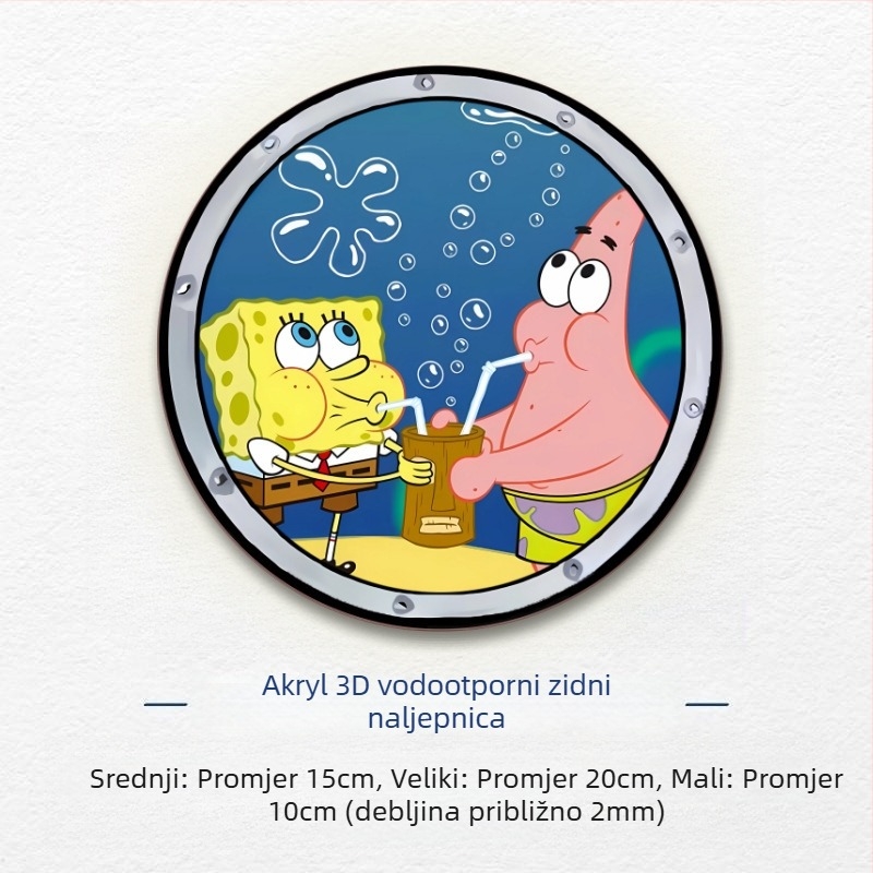 Naljepnica za zid za pokrivanje rupa vodovoda – akril, vodootporan