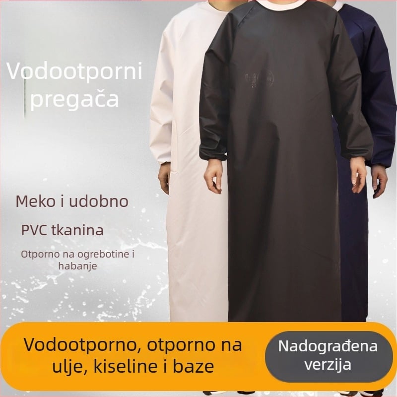 PVC pregača, vodootporna i otporna na ulje, protiv prljavštine, za radionicu i kuhinju