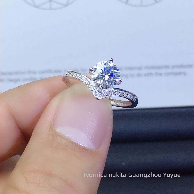 Prsten od 925 srebra s geometrijskim dizajnom i Seiko završnom obradom, Yuyue Jewelry