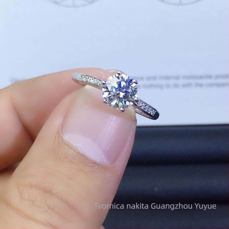Prsten od 925 srebra s geometrijskim dizajnom i Seiko završnom obradom, Yuyue Jewelry