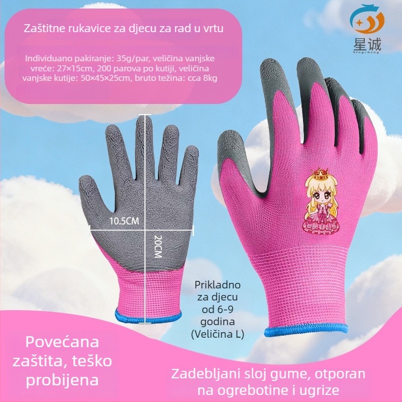 Dječje zaštitne rukavice za aktivnosti na otvorenom: protuklizne, vodootporne i otporne na rezanje, pogodne za ribolov, vrtlarstvo i kampiranje