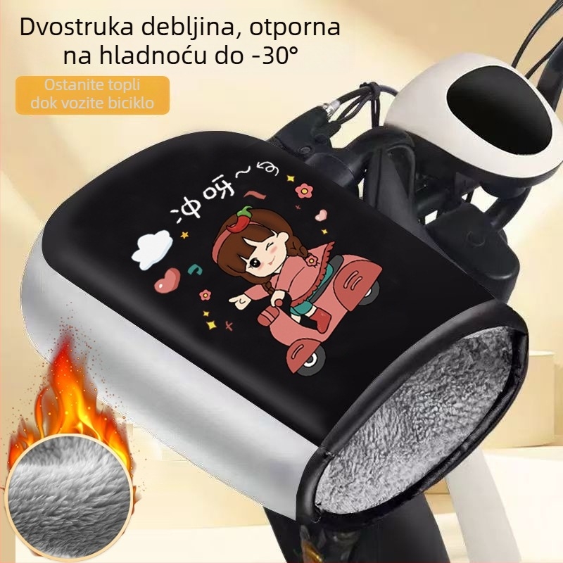 Unisex zimske rukavice za električni motocikl/skuter – vjetrootpornе, tople, s flis podstavom