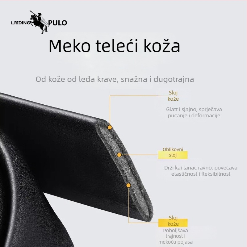 Muški kaiš s automatskim kopčanjem – poslovni casual i opušten stil, proljeće 2025, Qingqi Paul