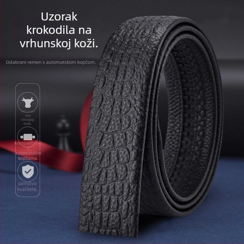 Muški kaiš s automatskim kopčanjem – poslovni casual i opušten stil, proljeće 2025, Qingqi Paul