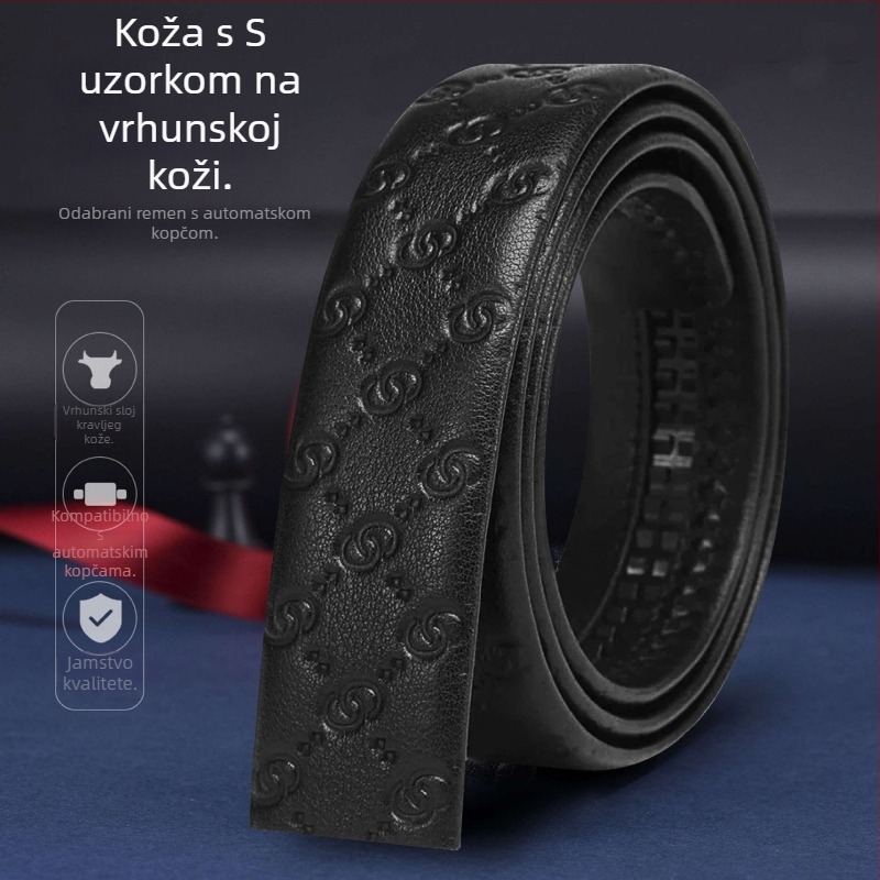 Muški kaiš s automatskim kopčanjem – poslovni casual i opušten stil, proljeće 2025, Qingqi Paul