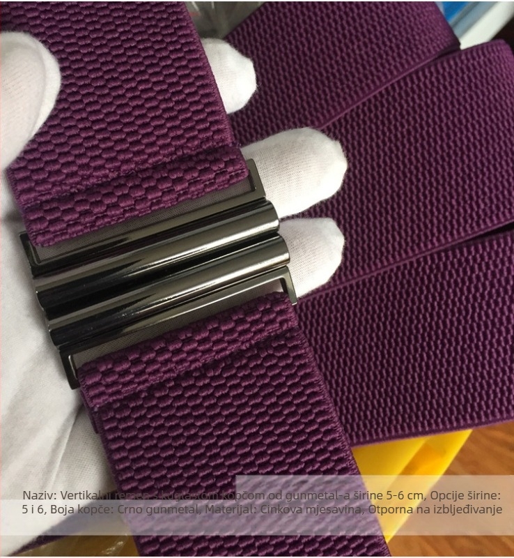 Ženski elastični kaiš za puffer jaknu, kopča od legiranog materijala, automatsko zatvaranje, širina 4 cm i više, materijal: tkanina, podrijetlo: Wenzhou