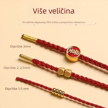 Pleteni narukvica od užeta, etničkog stila, unisex, ručno pletena, pakirana u individualnoj ambalaži