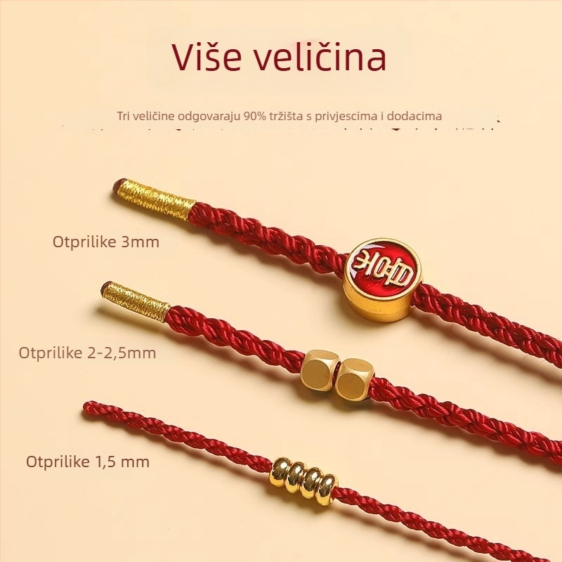 Pleteni narukvica od užeta, etničkog stila, unisex, ručno pletena, pakirana u individualnoj ambalaži