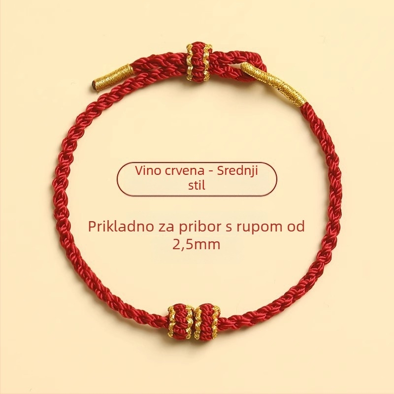 Pleteni narukvica od užeta, etničkog stila, unisex, ručno pletena, pakirana u individualnoj ambalaži