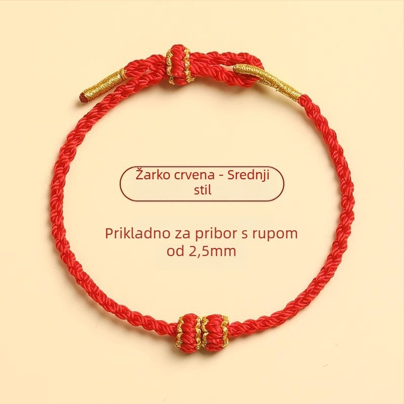 Pleteni narukvica od užeta, etničkog stila, unisex, ručno pletena, pakirana u individualnoj ambalaži