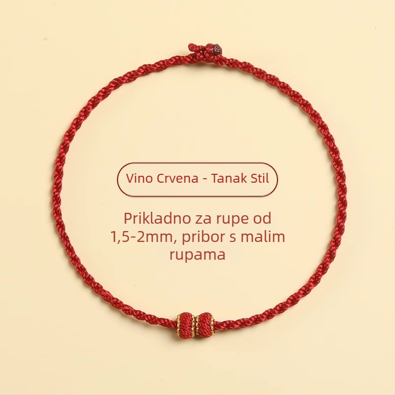 Pleteni narukvica od užeta, etničkog stila, unisex, ručno pletena, pakirana u individualnoj ambalaži