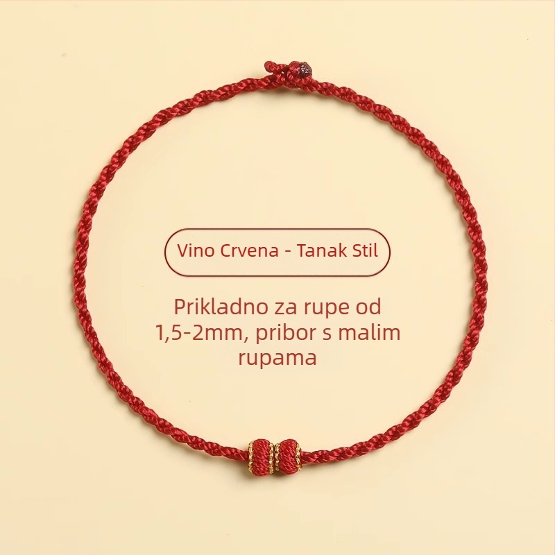 Pleteni narukvica od užeta, etničkog stila, unisex, ručno pletena, pakirana u individualnoj ambalaži