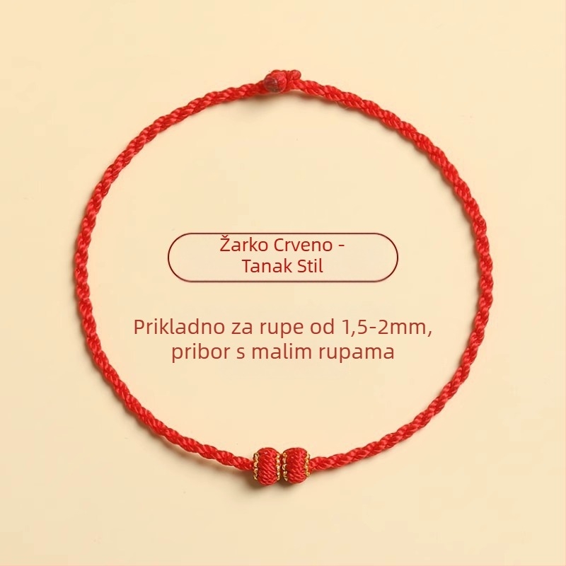 Pleteni narukvica od užeta, etničkog stila, unisex, ručno pletena, pakirana u individualnoj ambalaži