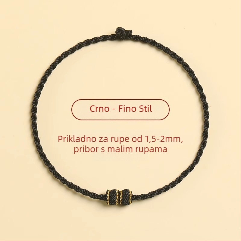 Pleteni narukvica od užeta, etničkog stila, unisex, ručno pletena, pakirana u individualnoj ambalaži