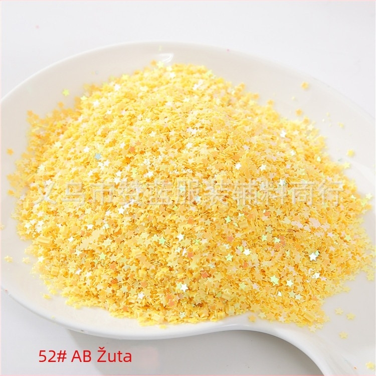 3 mm zvjezdaste sequin za nokte, ukrasne perle za nokte, DIY punjenje kristalnog slima, UV ljepilo