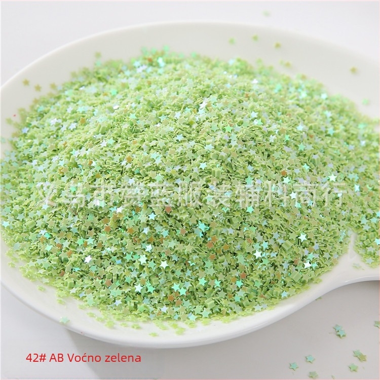 3 mm zvjezdaste sequin za nokte, ukrasne perle za nokte, DIY punjenje kristalnog slima, UV ljepilo